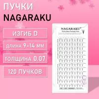 Пучковые черные ресницы Nagaraku Pointy Base 4D small