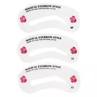 Трафареты для бровей H005-4, 3 формы (03 (09, 11, 12))